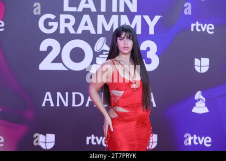 16 novembre 2023: 16 novembre 2023 (Siviglia) la cantante Naty Peluso al Latin Grammy 2023 photocall (Credit Image: © Lorenzo Carnero/ZUMA Press Wire) SOLO EDITORIALE! Non per USO commerciale! Foto Stock