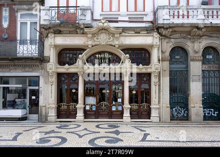 Portal, Cafe Majestic, Rua de Santa Catarina 112, Porto, Portogallo Foto Stock