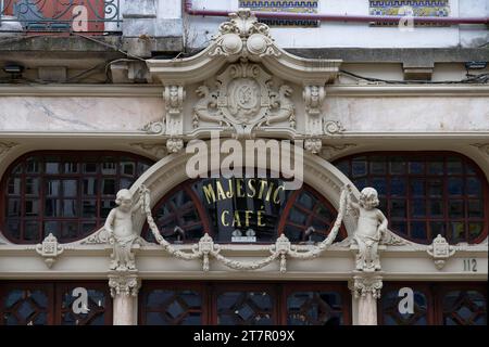 Portal, Cafe Majestic, Rua de Santa Catarina 112, Porto, Portogallo, Europa Foto Stock