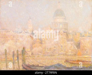 Henri le Sidaner - St Paul's from the River - Morning Sun in Winter Foto Stock
