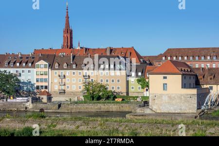 Impressione di Wuerzburg, una città nella regione della Franconia in Baviera, in Germania Foto Stock