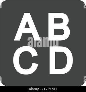 Inserire l'immagine vettoriale con l'icona maiuscola in caratteri latini. Illustrazione Vettoriale