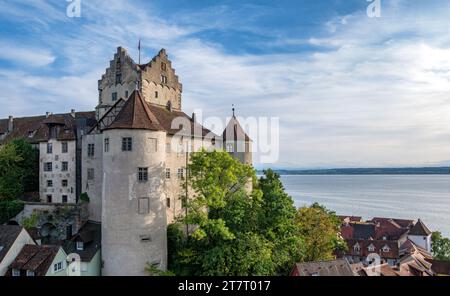 Castello di Meersburg sul lago di Costanza, Baden-Württemberg, Germania, Europa Foto Stock