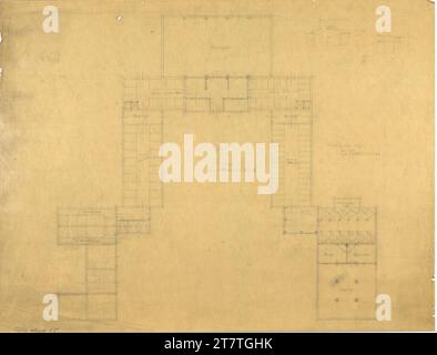 Adolf Loos (Entwerfer in) Scuderie per il principe Sanguszko, Francia meridionale , planimetria. Carta trasparente; matita 1924 , 1924 Foto Stock