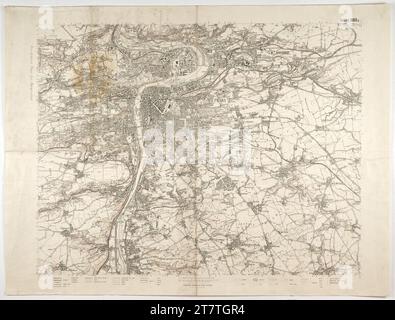 Unbekannt Praga, mappa della città (a: Villa Dr. Ing Frantisek e Milada Müller, Praga, XVIII., Stresovicka 842 [oggi 820], Repubblica Ceca). Stampa Foto Stock