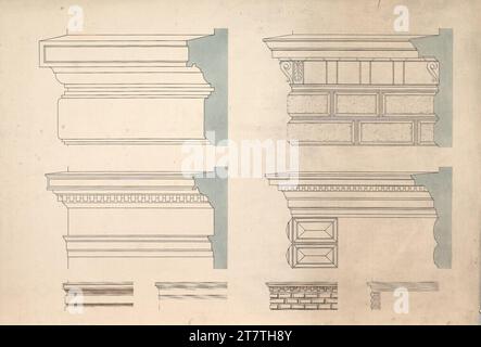 Adolf Loos (Zeichner in) lavora da Loos, cornici. Carta per insegne; inchiostro 1885 - 1888 , 1885/1888 Foto Stock