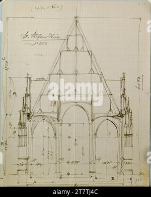 Alfred Castelliz (Zeichner in) Vienna, St. Cattedrale di Stefano, sezione trasversale. Carta, media -forte; disegno penna (nero) 1905 , 1905 Foto Stock
