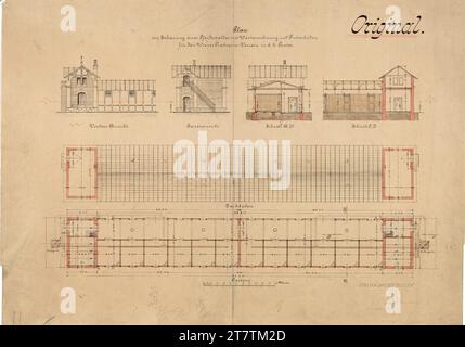 Gebrüder Anton und Josef Drexler (Entwerfer in) Vienna, Krieau, trotto racing system, stabile, 1896. Copia; carta, media -forte 1896 , 1896 Foto Stock