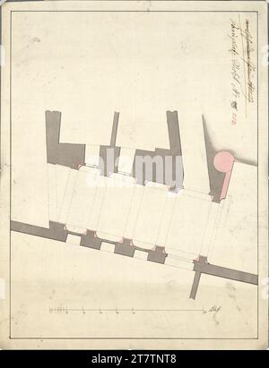 Franz Anton Hillebrandt (Architekt in) Vienna i, Hofburg, Stallburg, passaggio a Herrengasse, planimetria. Gesso (presentazione); Feder in nero; multicolore 1773 , 1773 Foto Stock