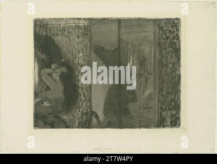 Edgar Degas attori nei loro spogliatoi. Acquaforte, acquatinta; IV Condizioni di V 1879/80 , 1879/1880 Foto Stock