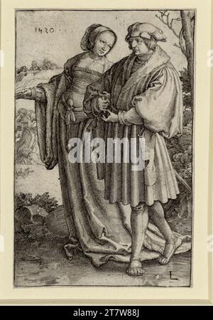 Lucas Hugensz. Van Leyden The Walk. Stampa in rame 1520 , 1520 Foto Stock