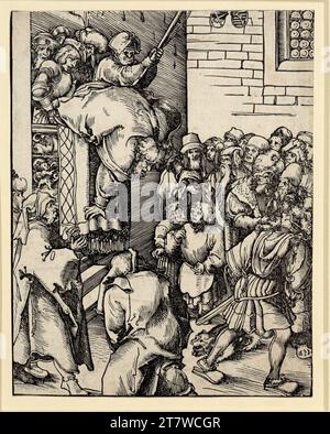 Lucas Cranach d. Ä. Il martirio di San James del giovane. Woodcut intorno al 1512 Foto Stock