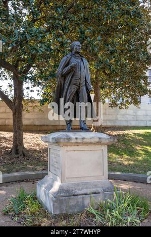 Statua del Presidente Andrew Johnson sul terreno del Campidoglio del Tennessee a Nashville Foto Stock