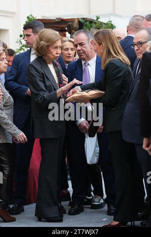 La Regina Sofia di Spagna durante l'inaugurazione di "El Rastrillo de Nuevo futuro", il 17 novembre 2023, a Madrid, Spagna. Foto Stock