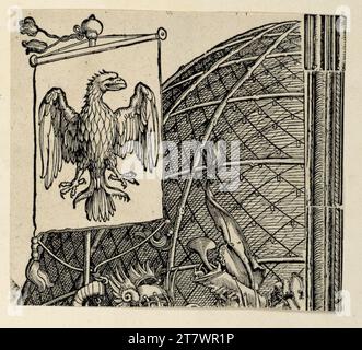 Albrecht Dürer Standard (la porta onoraria dell'imperatore Massimiliano i, sinistra coppia libera interna, b, incoronazione). Woodcut 1515 , 1515 Foto Stock