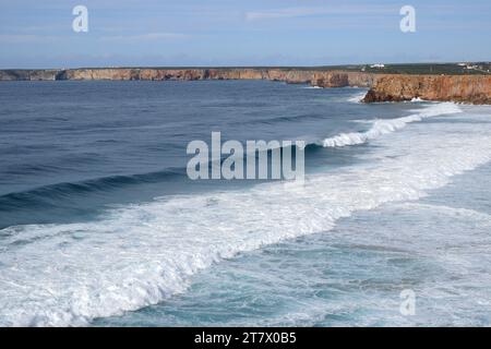 Area della baia di South Portgual, scogliere e acqua Foto Stock