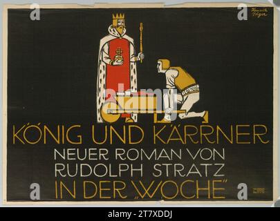 Heinrich Jäger King e Kärrner; l'ultimo romanzo di Rudolph Stratz durante la settimana. Colore 1914 , 1914 Foto Stock