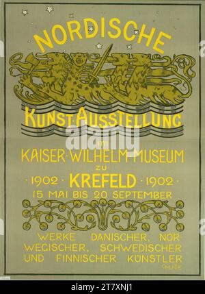 Gerhard M. Munthe mostra d'arte nordica nel Kaiser Wilhelm Museum; 1902, Krefeld. Colore 1902 , 1902 Foto Stock