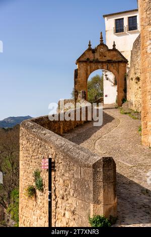 Ingresso al tradizionale villaggio bianco di Ronda, Pueblos Blancos, Andalusia, Spagna, Europa Foto Stock