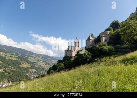 Castel Trostburg, Val Gardena, Provincia di Bolzano, alto Adige, Italia, Europa Foto Stock