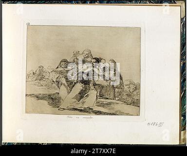 Francisco José de Goya y Lucientes i disastri della guerra: Tutto è criptato. Acquaforte, acquatinta 1810 / hier: 1. Ausg. 1863 Foto Stock