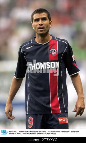 CALCIO - CAMPIONATO FRANCESE 2004/2005 - STADE RENNAIS / PARIS SG - 07/08/2004 - PAULETA (PSG) - FOTO LAURENT BAHEUX / FLASH PRESS Foto Stock