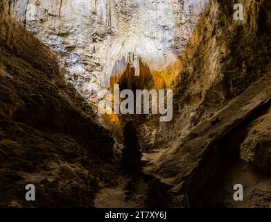 Grotte all'interno del Big Room Carlsbad Caverns National Park, New Mexico, USA Foto Stock