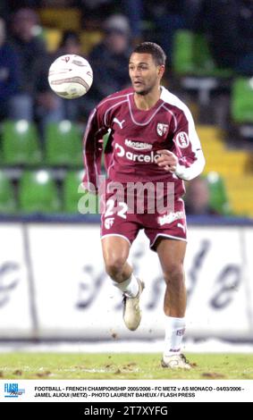 CALCIO - CAMPIONATO FRANCESE 2005/2006 - FC METZ V AS MONACO - 04/03/2006 - JAMEL ALIOUI (METZ) - FOTO LAURENT BAHEUX / FLASH PRESS Foto Stock