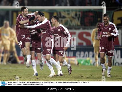 CALCIO - CAMPIONATO FRANCESE 2005/2006 - FC METZ V AS MONACO - 04/03/2006 - JOY METZ - FOTO LAURENT BAHEUX / FLASH PRESS Foto Stock