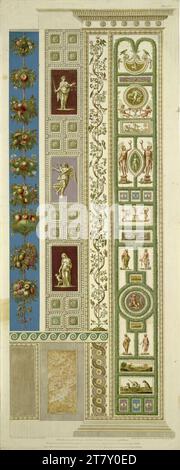Giovanni Ottaviani (incisore) Logge di Raffaello in Vaticano: Pilastro XIV (donna con figli). Incisione in rame, colorata 1772 , 1772 Foto Stock