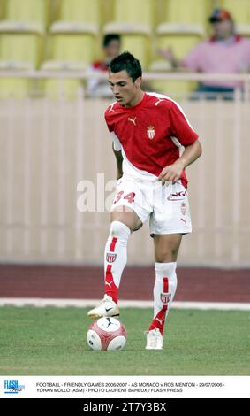 CALCIO - GIOCHI AMICHEVOLI 2006/2007 - AS MONACO / ROS MENTON - 29/07/2006 - YOHAN MOLLO (ASM) - FOTO LAURENT BAHEUX / FLASH PRESS Foto Stock