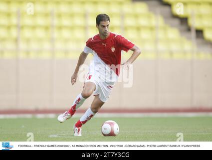 CALCIO - GIOCHI AMICHEVOLI 2006/2007 - AS MONACO / ROS MENTON - 29/07/2006 - GERARD (ASM) - FOTO LAURENT BAHEUX / FLASH PRESS Foto Stock