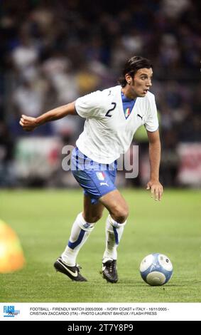 CALCIO - PRIMA PARTITA 2005/2006 - COSTA D'AVORIO / ITALIA - 16/11/2005 - CRISTIAN ZACCARDO (ITA) - FOTO LAURENT BAHEUX / FLASH PRESS Foto Stock