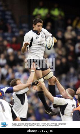 RUGBY - 6 NATIONS TOURNAMENT 2006 - SCOZIA / FRANCIA - 05/02/2006 - SCOTT MURRAY (SCO) - FOTO LAURENT BAHEUX / FLASH PRESS Foto Stock