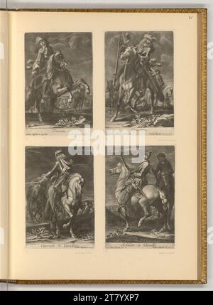 Georg Philipp Rugendas (Ausführende r Künstler in) Principe a cavallo. Sci 1686-1742 , 1686/1742 Foto Stock