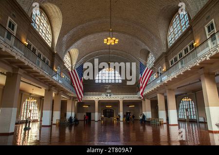 New York, Stati Uniti. 8 novembre 2023. New York: Ellis Island, novembre 2023. Foto di Denis Prezat/ABACAPRESS.COM Credit: Abaca Press/Alamy Live News Foto Stock