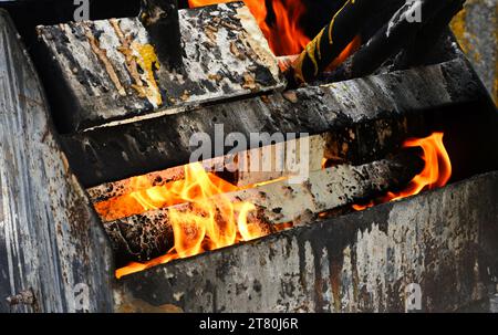 Fuoco, fiamme, struttura astratta Foto Stock
