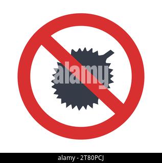 Cartello di divieto durian Illustrazione Vettoriale