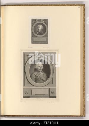 Johann Friedrich Bause (incisore) Ritratto Gottfried Winckler; Johann Gottlob Quandt. Incisione rame, incisione 1767; 1784 Foto Stock