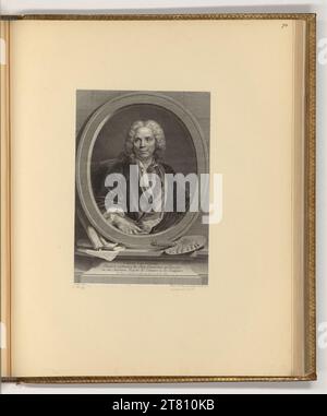 Johann Gotthard von Müller (incisore) Ritratto Louis Galloche. Incisione rame, incisione 1776 , 1776 Foto Stock