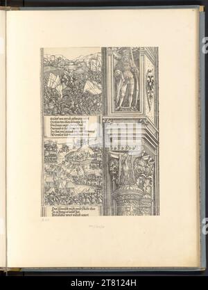 Albrecht Dürer (officina) porta onoraria dell'imperatore Massimiliano i (rappresentazione parziale). Woodcut 1515 (Ausgaben 1526-1559) , 1515 Foto Stock