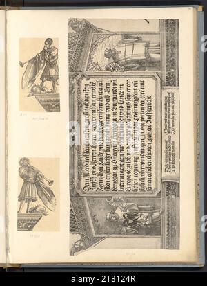 Albrecht Dürer (officina) porta onoraria dell'imperatore Massimiliano i (rappresentazione parziale). Woodcut 1515 (Ausgaben 1526-1559) , 1515 Foto Stock