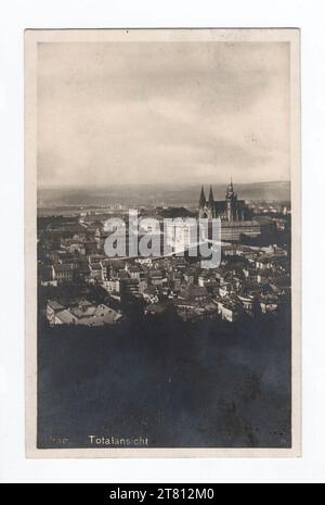 Egon Schiele (Verfasser in) cartolina con la vista di Praga di Egon Schiele a Heinrich Benesch del 19 giugno 1915. Matita 1915 , 1915 Foto Stock