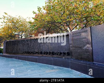 Memoriale di Holodomor alle vittime della carestia Ucraina del 1932–1933 a Washington, DC, monumento in ricordo della carestia Ucraina Foto Stock