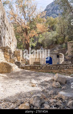 Zaghouan, Tunisia. Rovine del tempio romano sull'acqua di Zaghouan. Foto Stock