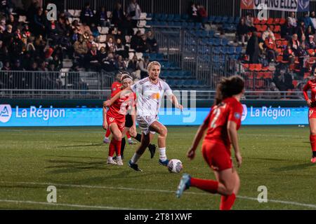 Lione, Francia. 17 novembre 2023. Lindsey Horan (26) di OL in azione durante la partita D1 Arkema tra Olympique Lyonnais e Dijon FCO al Groupama OL Training Center di Décines-Charpieu, Francia. (Pauline FIGUET - SPP) credito: SPP Sport Press Photo. /Alamy Live News Foto Stock