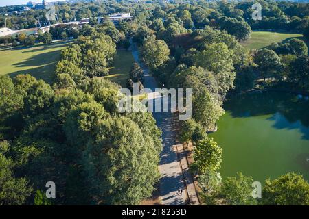 Vista aerea del Piedmont Park ad Atlanta, Georgia USA Foto Stock