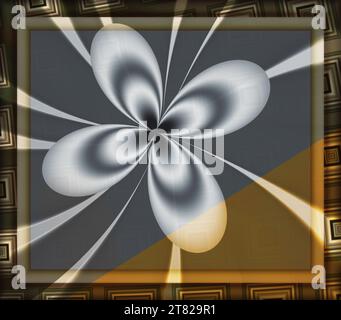 Four Leaf Clover Abstract Fractal Foto Stock