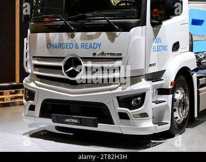 Camion elettrico Mercedes Benz Foto Stock