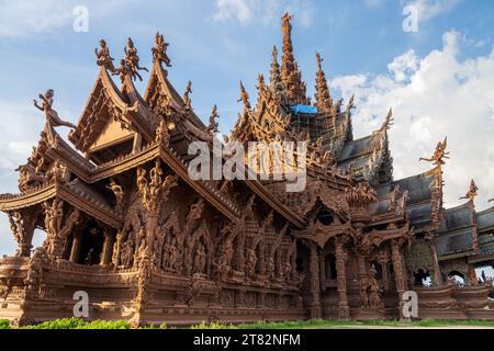 Il Museo del Santuario della verità nel distretto di Pattaya, Chonburi, Thailandia, Asia Foto Stock